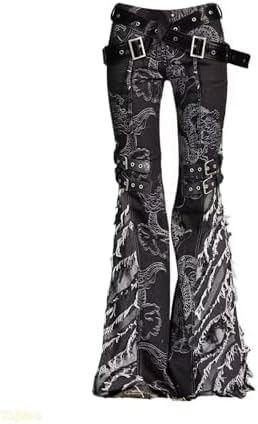 Xojbzoo Jeans a zampa d'elefante