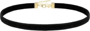 Thin Black Velvet Choker Necklaces for Women