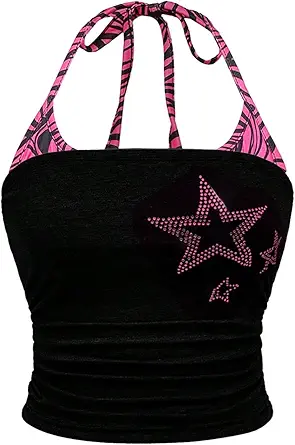 SOLY HUX Star Halter Top Y2K