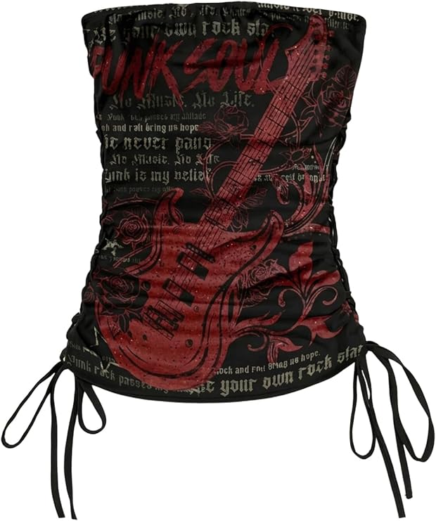 SOLY HUX Gothic Graphic Halter