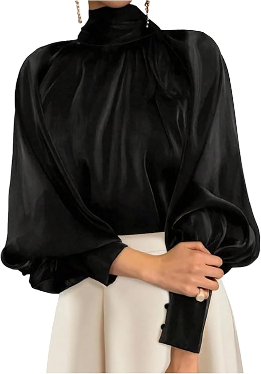 satin Elegant Shirt Blouses