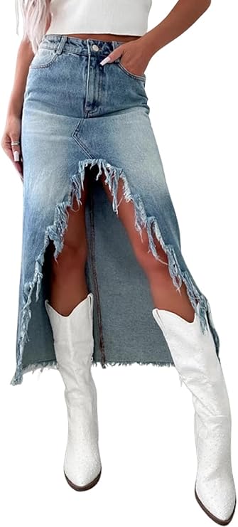 Denim Maxi Skirt