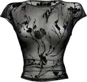 Verdusa Floral Mesh Top