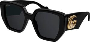 Gucci Grey Geometric Ladies Sunglasses