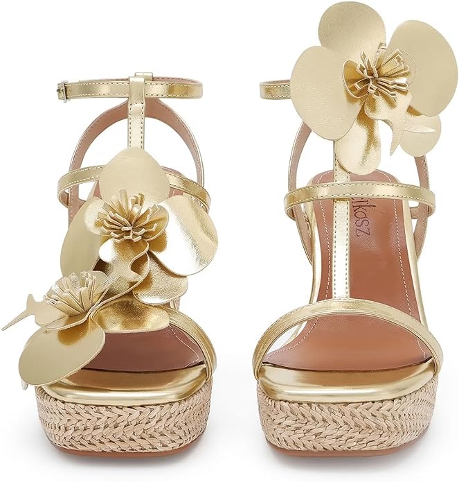 Gold Flower Sandals