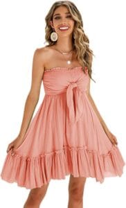 Peach Strapless Dress