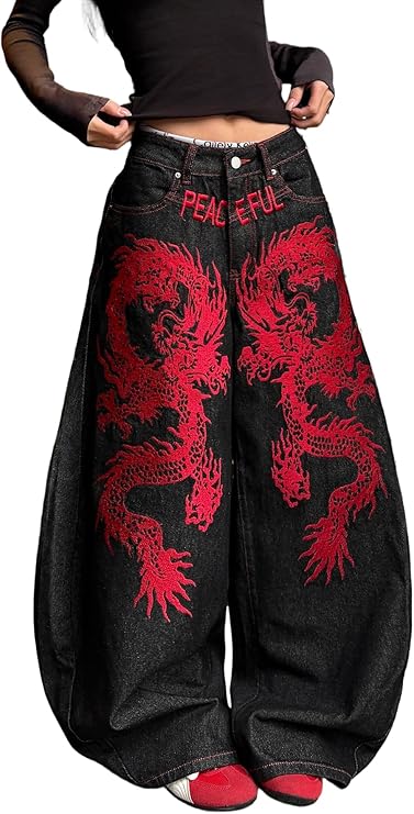 OYICAI Baggy Jeans Wide Leg