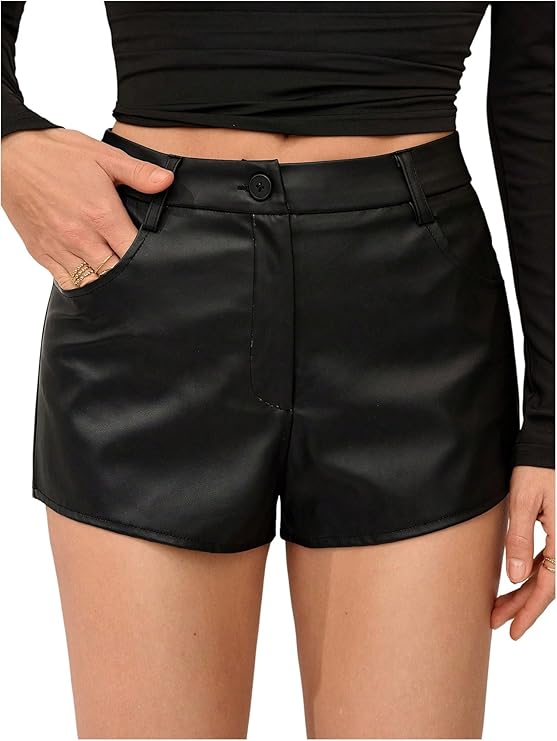 Leather Mini Shorts