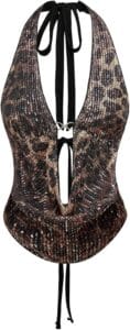 Verdusa Cheetah Sequin Top