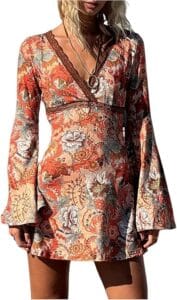 Floral Bell Sleeve Dress