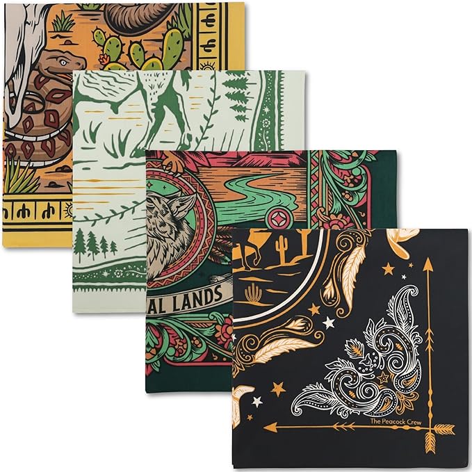 4-Pack Designer Bandanas