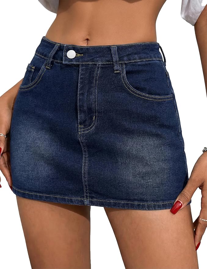 Denim Jean Mini Skirt