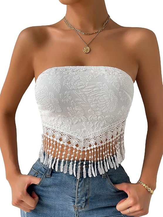 Boho Crop Tube Top