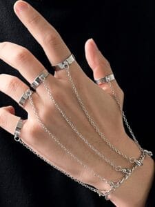 Metal Finger Ring Bracelet