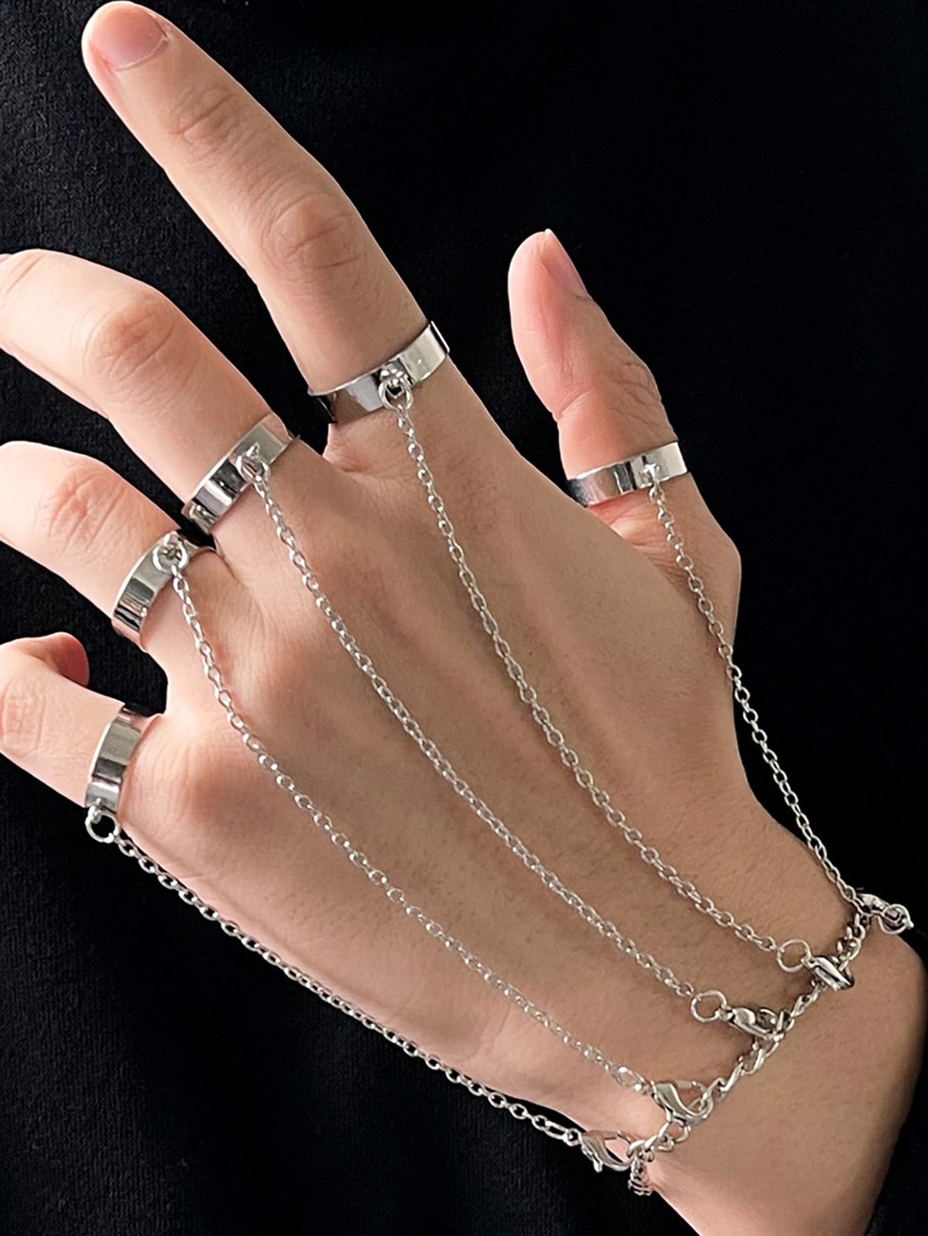 Metal Finger Ring Bracelet