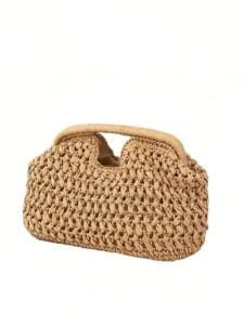 Summer Beach Bag in Handwoven Raffia