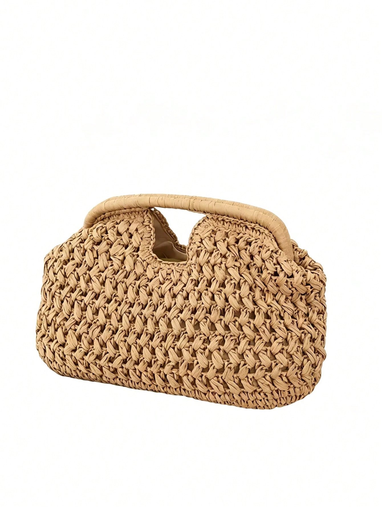 Summer Beach Bag in Handwoven Raffia