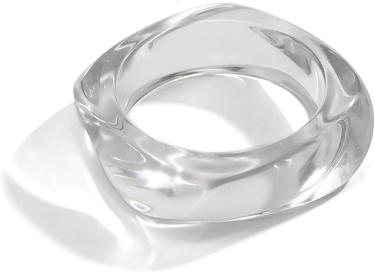 Square Acrylic Resin Bangle Bracelet