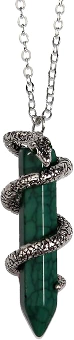 Harry Potter Slytherin House Gem Stone Pendant Necklace