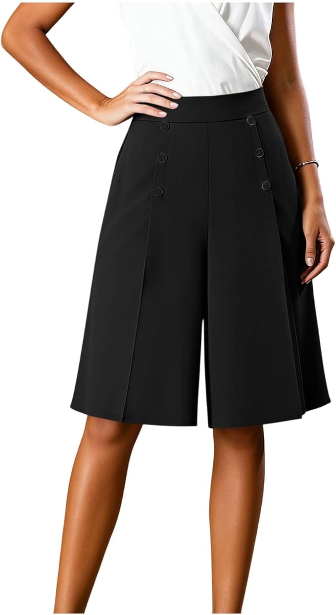 Bermuda Shorts High Waisted