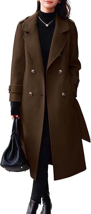 Winter Belted Wool Coat