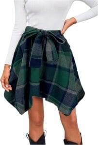 Women's Plaid Flannel Mini Skirt