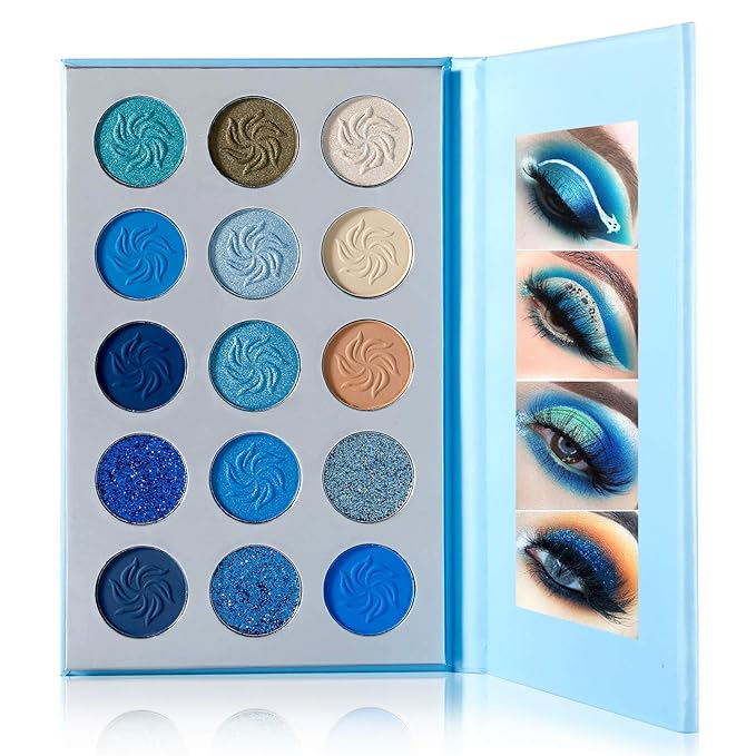 Space Blue Eyeshadow Palette 15 Color