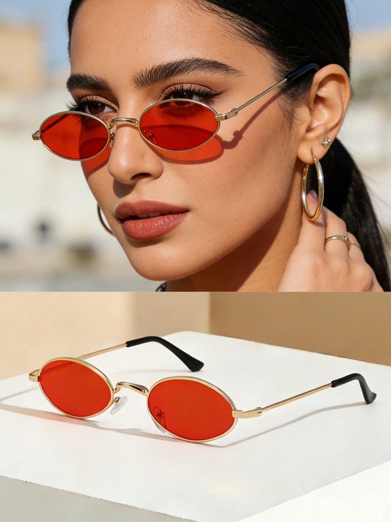 Retro Red Sunglasses