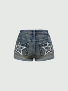 Avant Women's Y2K Chic Style Low Rise Denim Shorts