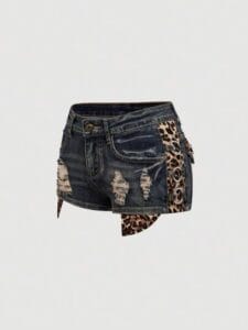 Leopard Print Super Low Waist shorts