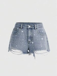 Rhinestone Denim Shorts