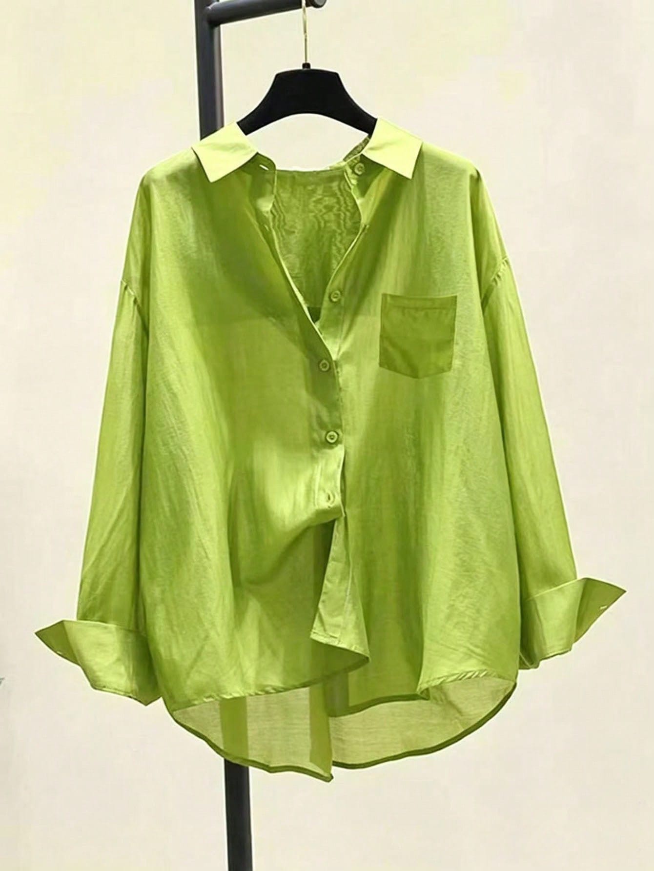 Thin shirt minimalist elegant versatile long sleeve