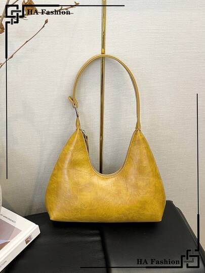 Vintage Crescent Shaped Shoulder Bag