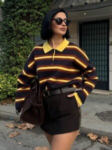 Wide Fit Long Sleeve High Neck Sweater