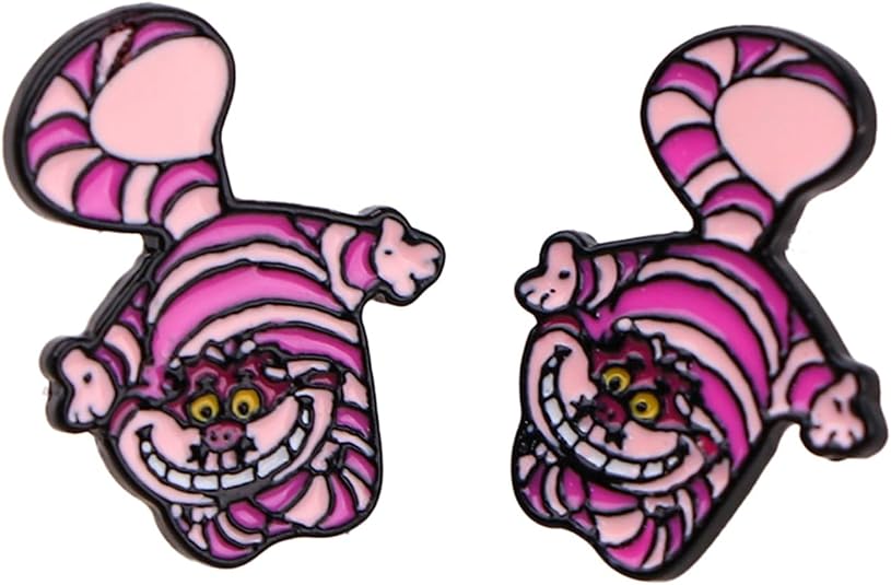 Alice in Wonderland Cheshire Cat Earrings Stud