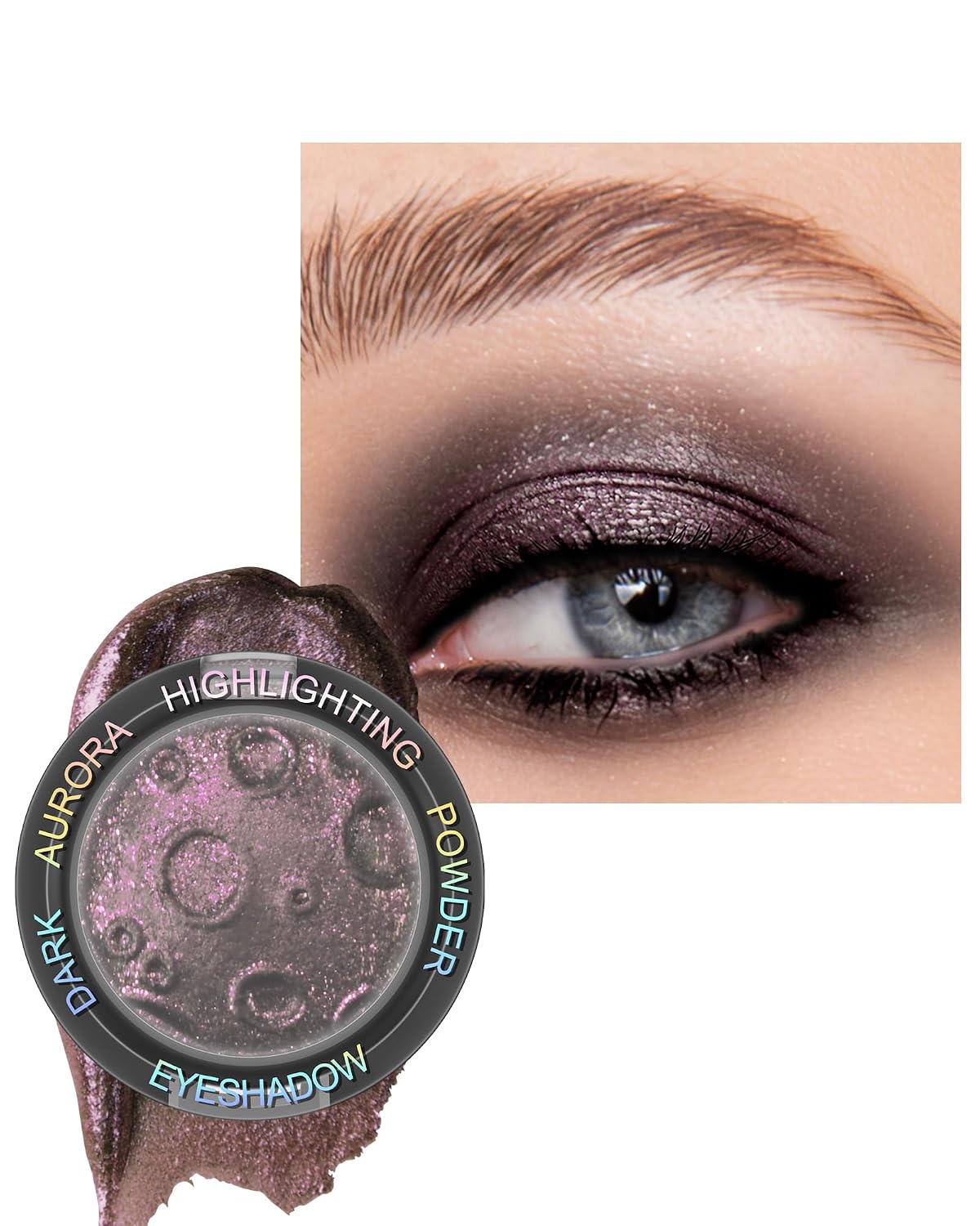 Glitter Black Plum Chrome Metallic Eye Shadow