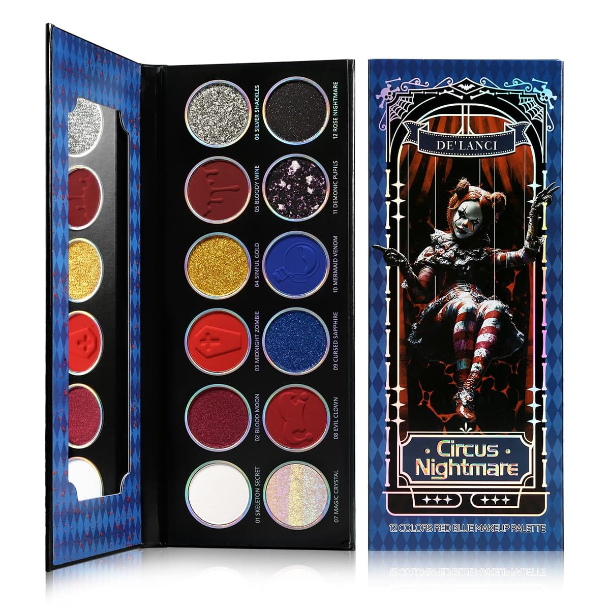 Red Blue Multichrome Eyeshadow Palette