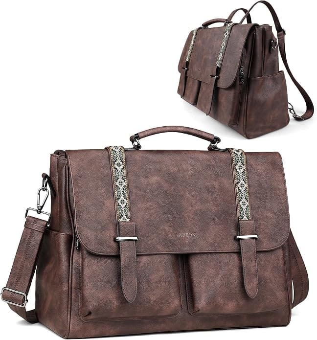 17L Leather Satchel Backpack Purse