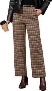 High Waisted Tartan Pants