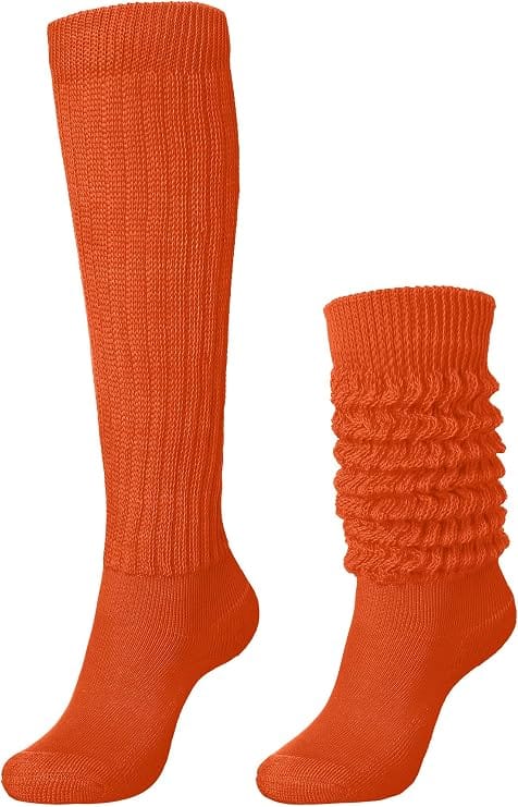 Orange Slouch Socks