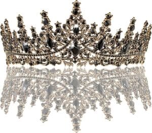 Gold Plated Crystal Tiara with Sash