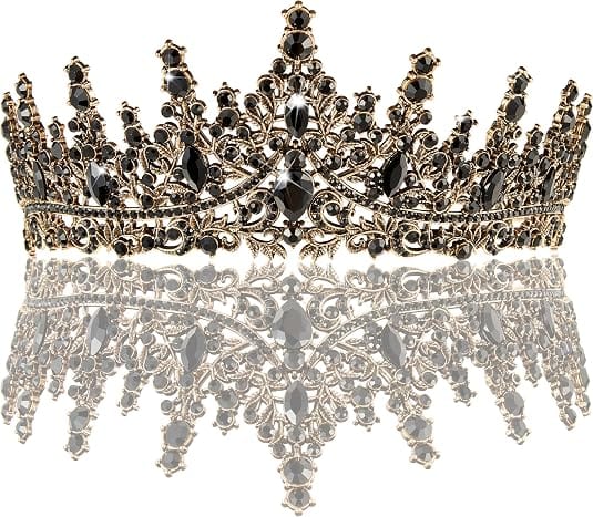 Gold Plated Crystal Tiara with Sash