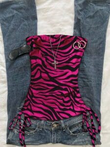 Sleeveless leopard print top