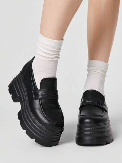 Black Slip-On Loafers
