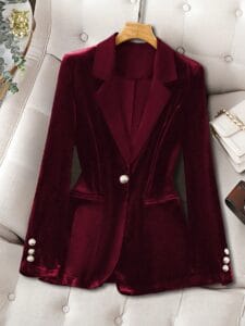 Elegant Satin Lapel Blazer