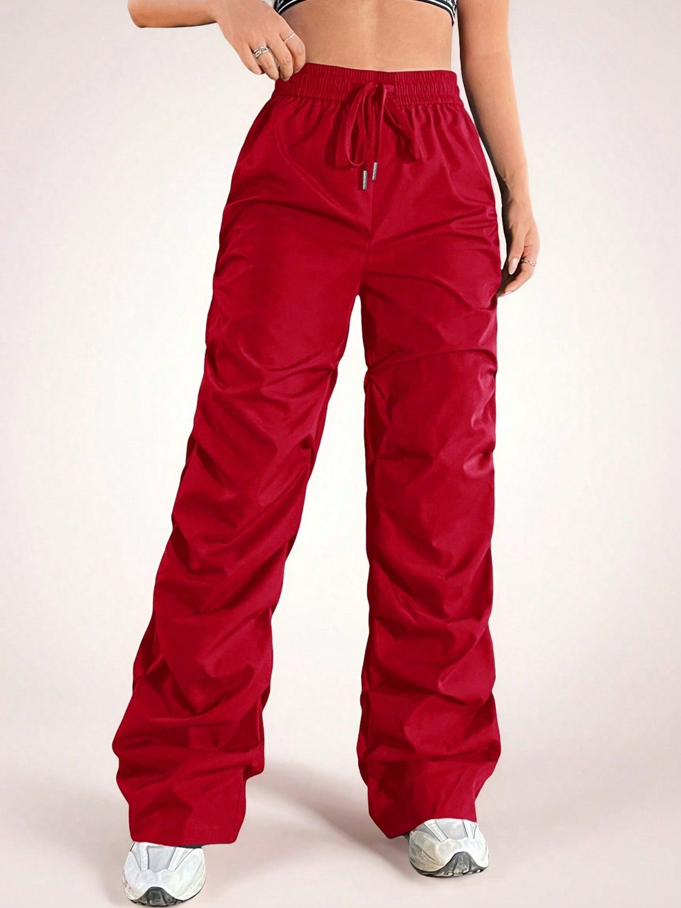 red cargo pants