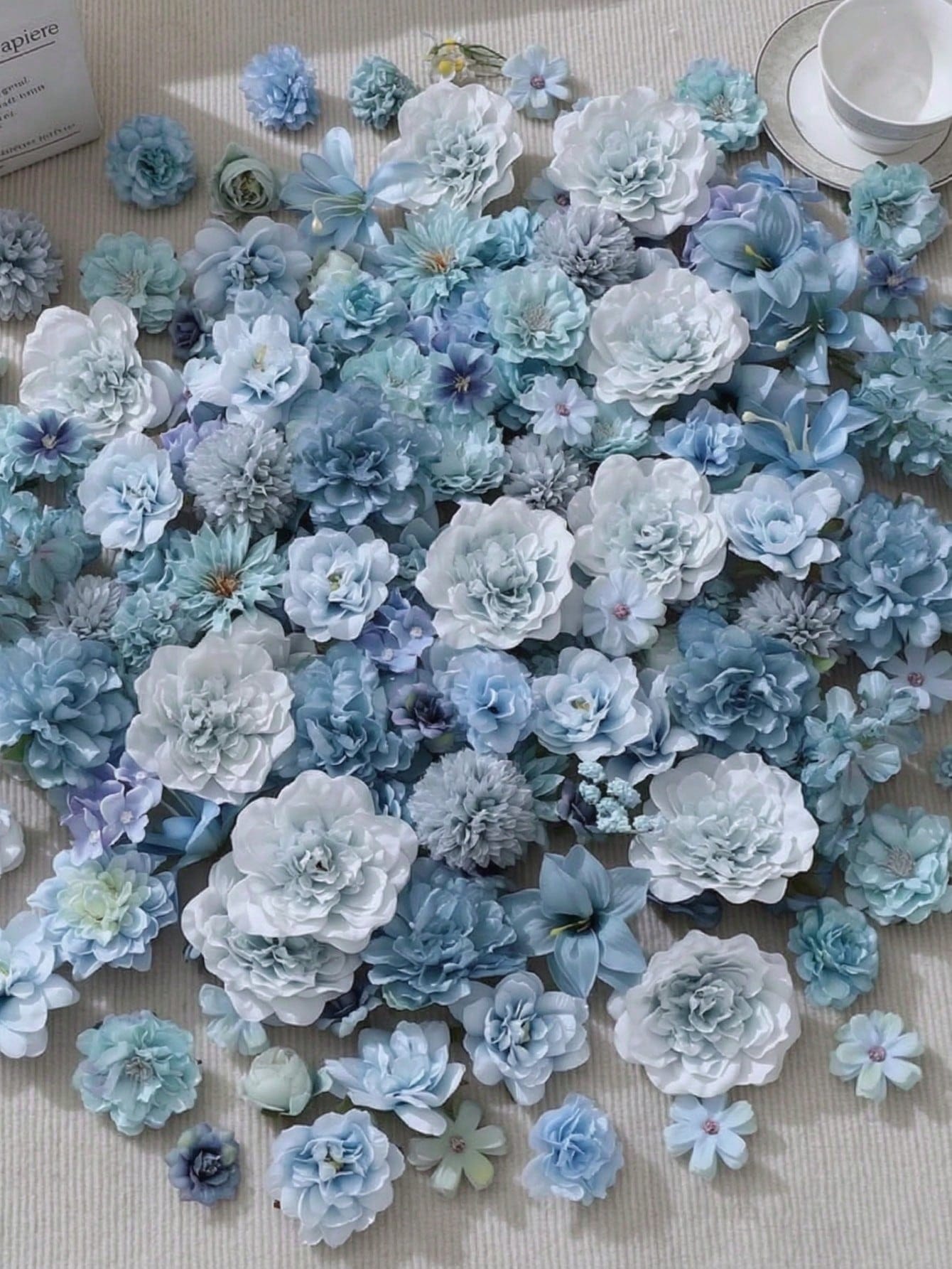 20/40 Pieces Blue Artificial Flowers