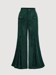 dark green Vintage flared pants