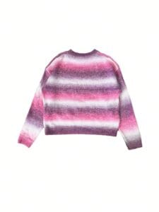 sweater with gradient stripe pattern