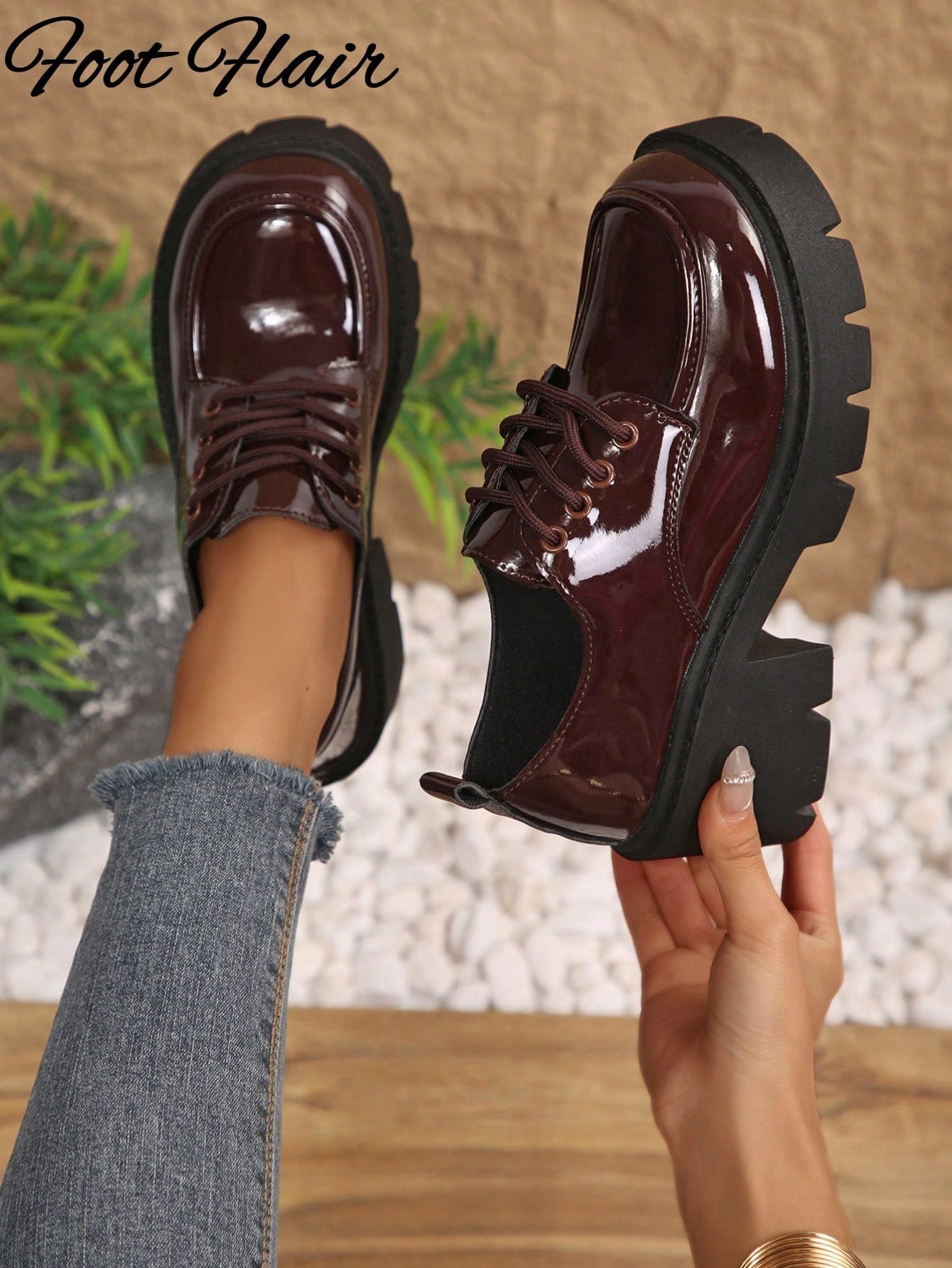 burgundy shoes with laces